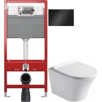 Комплект подвесной унитаз MEER MR-2104 + система инсталляции Tece 9300302 + 9240407