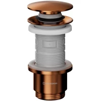 Донный клапан для раковины Whitecross A707CPB универсальный, медь матовая