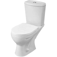 Унитаз-компакт Santeri Ultra 1.P401.3.S01.00B.F (4607143319660) косой выпуск, с сиденьем, крап на белом