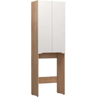 Пенал Vigo Grani 036 дуб золотой напольный, над стиральной машиной, белый глянец/дуб золотой