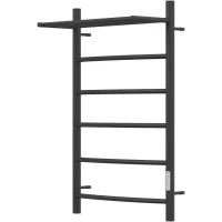 Полотенцесушитель электрический Point Афина П5 PN04858PB 800x532, диммер правый, черный матовый