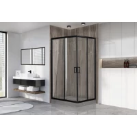 Душевой уголок Royal Bath RB9512HPD-T-BL 120x95 см, профиль черный матовый, стекло прозрачное