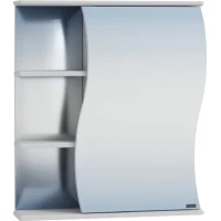 Зеркальный шкаф 60x70 см белый глянец Санта Волна 101014