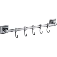Планка с крючками D-Lin D288130-5 для ванны, хром 