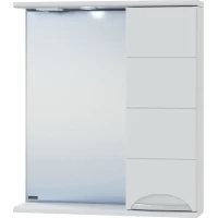 Зеркальный шкаф 60x72 см белый глянец Санта Родос 106016