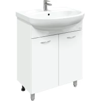 Тумба с раковиной белый глянец 66,5 см Onika Стелла 106501 + 1WH110174