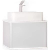 Тумба с раковиной французский серый 57,4 см Jorno Pastel Pas.01.58/P/GR + 0085176