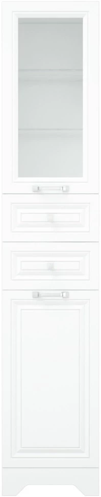 Пенал напольный белый матовый с бельевой корзиной R Corozo Каролина SD-00000924