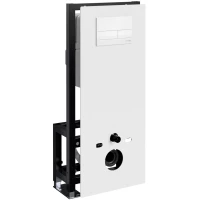 Инсталляция для унитаза WasserKRAFT Glan 66 66TLT.010.ME.WH.WH04 с кнопкой смыва, белый