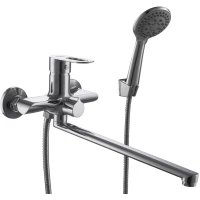 Смеситель для ванны Plstart PD22083 универсальный, с душевым гарнитуром, хром