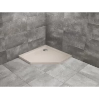 Душевой поддон Radaway Doros PT Stone Cashmere SDRPT1010-01-84S 100x100 см, акриловый, пятиугольный, кашемир