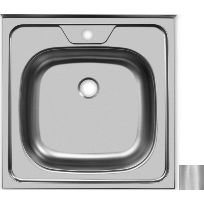 Кухонная мойка матовая сталь Ukinox Стандарт STD500.500 ---4C 0C-