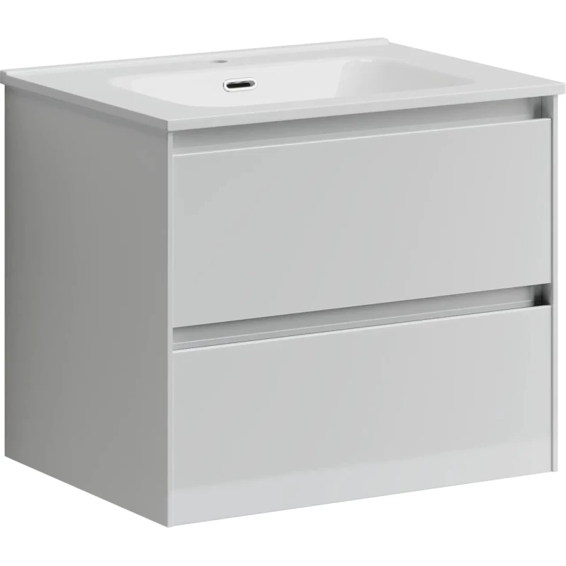 Комплект мебели белый глянец 61 см Sancos Cento CN60W + CN7001 + CI600