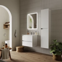 Комплект мебели белый глянец 61 см Sancos Cento CN60W + CN7001 + CI600