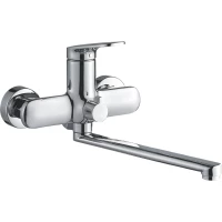 Смеситель для ванны Shevanik S8502 универсальный, с душевым гарнитуром, хром