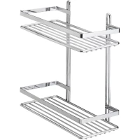 Полка для ванной Tekno-tel ES067 25 см, двойная, хром