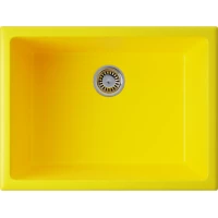 Кухонная мойка Omoikiri Natceramic Okinoshima 61-U/I-SL sicilian lemon matt 4993134 61x46 см, желтый матовый