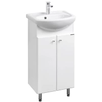 Тумба с раковиной белый глянец 45 см Акватон Мира 1A1044K1MR010