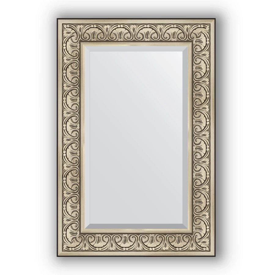 Зеркало 60x90 см барокко серебро Evoform Exclusive BY 3424 зеркало 80х135 см барокко золото evoform exclusive g by 4251