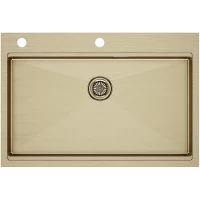 Кухонная мойка Paulmark Kroner-Pro золотой матовый PM707551-BG