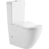 Унитаз-компакт DQ Munchen DT1567516 безободковый, торнадо, с сиденьем микролифт, белый