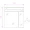 Зеркальный шкаф 70x73,6 см белый глянец Onika Сигма 207016 - 3