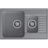 Кухонная мойка GranFest Quarz 21К 73,7x48 см, темно-серый
