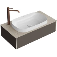 Тумба под раковину Kerama Marazzi Magica MA.90.1\EGR.M 88,4 см, подвесная, с подсветкой, вечерний серый матовый
