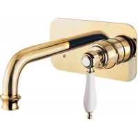 Смеситель для раковины Cezares APHRODITE-BLSM2-03/24-Bi встраиваемый, без донного клапана, золото 24 карата