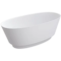 Ванна из литьевого мрамора Omnires Neo NEO158WWBM 157,5x72 см, отдельностоящая, белый матовый