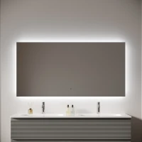 Зеркало Sancos Square 2.0 SQ2T.1400 140x80 см, с LED-подсветкой, сенсорным выключателем, диммером, антизапотеванием