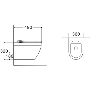Изображение товара унитаз подвесной aquatek лея aq1199-00 безободковый, с сиденьем микролифт, белый