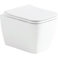 Унитаз подвесной Gural Vit Nova Slim NO31DAK01-SL безободковый, с сиденьем микролифт, белый