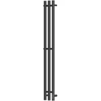 Полотенцесушитель электрический Point Деметра П3 PN12822B 1190x152, диммер правый, черный матовый