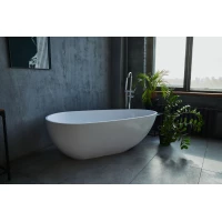 Ванна из литьевого мрамора Marmo Bagno Венеция MB-VN170-85 169,5x84 см, отдельностоящая, белый