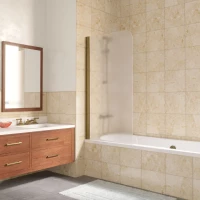 Шторка на ванну Vegas Glass EV LUX 75 05 10 L 75 см L, профиль бронза, стекло сатин