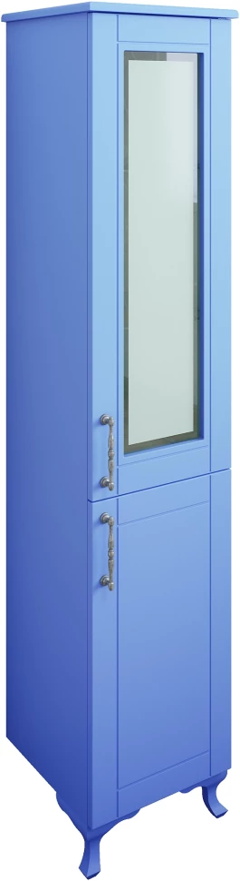 Пенал напольный голубой матовый R Sanflor Глория C000005720 - фото 1