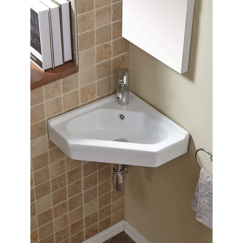 Раковина WeltWasser Aisbach 7012 GL-WT 10000008681 55x38,5 см, угловая, подвесная, белый Раковина WeltWasser Aisbach 7012 GL-WT 10000008681 55x38,5 см, угловая, подвесная, белый