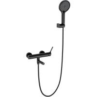 Смеситель для ванны Vincea Feerie VTFW-5FE2MB с душевым гарнитуром, черный матовый