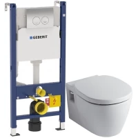 Комплект Ideal Standard Connect E803501 + E712701 + система инсталляции Geberit 458.124.21.1