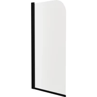 Шторка на ванну Knotlor Veil BS070CG0BL 70 см, профиль черный матовый, стекло прозрачное