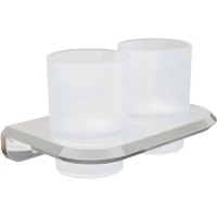 Стакан для зубных щеток Knotlor Space SC1032C двойной, настенный, хром