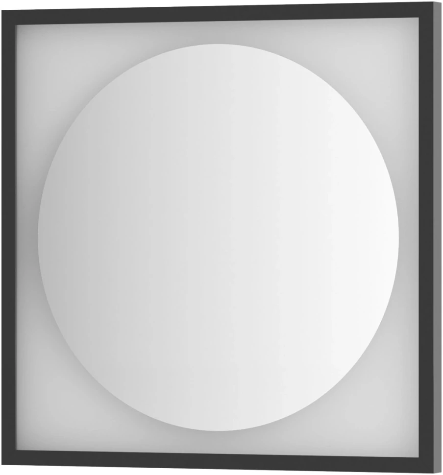 Зеркало 70x70 см черный матовый Defesto Eclipse DF 2222