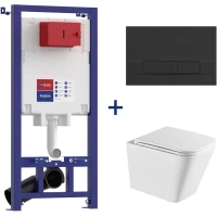 Комплект подвесной унитаз Lemark Florex 9614001 + система инсталляции Lemark Peneda Bit 9880213