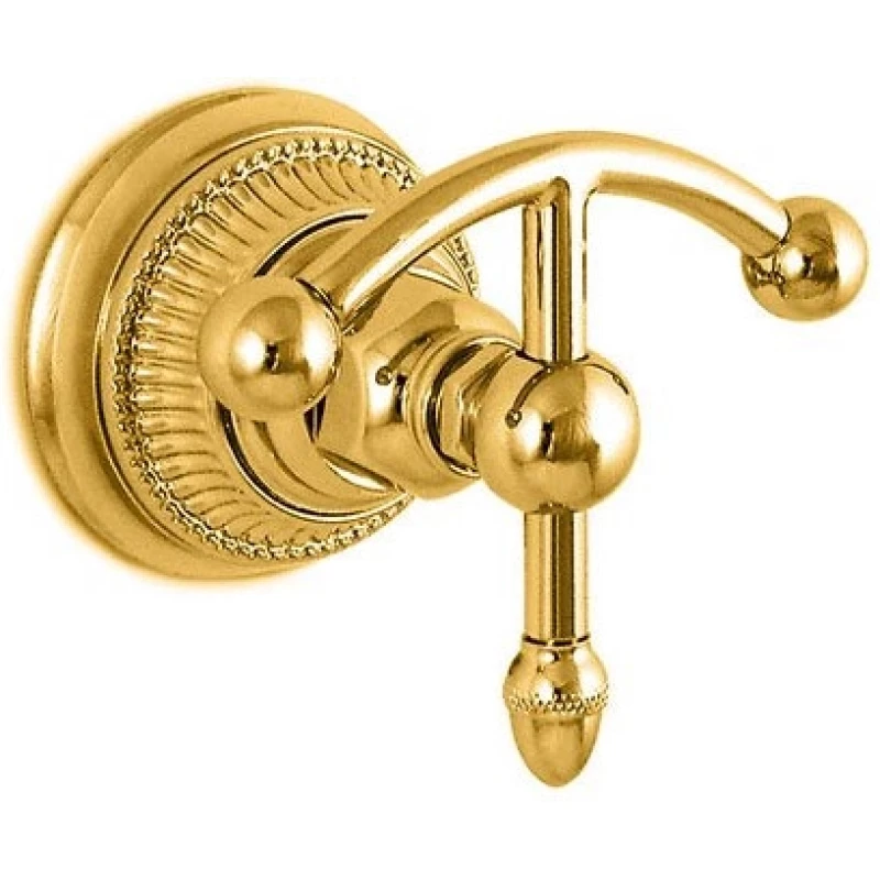 Крючок Nicolazzi Impero 1481GB36 двойной, для ванны, золотая латунь