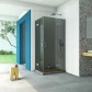Душевой уголок Vegas Glass AFA-F Retta 100*80 07 07 R 100x80 см R, профиль матовый хром, стекло графитовое