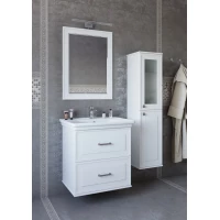 Комплект мебели белый матовый 76 см Sanflor Модена C04616 + 4630055550418 + C04612