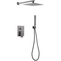 Душевой комплект Abber Daheim AF8219NG 250 мм, со смесителем, никель