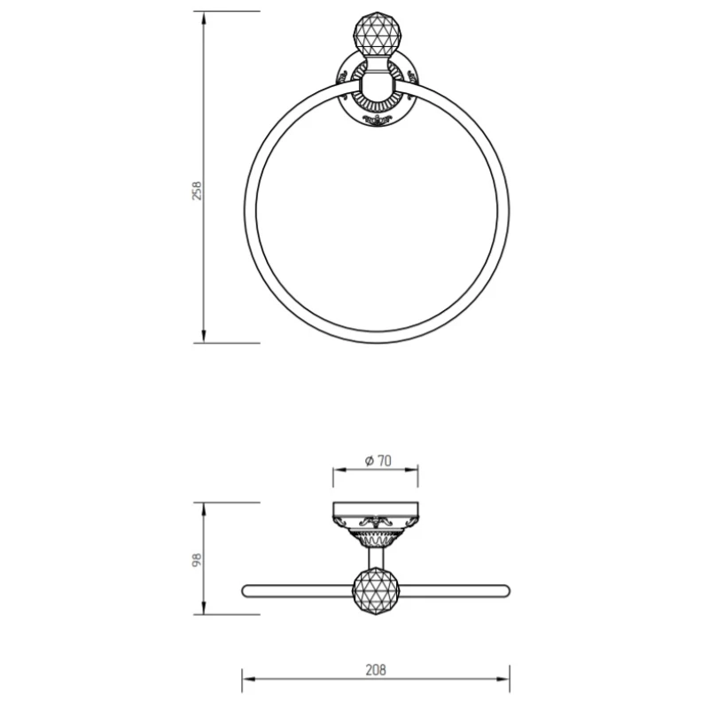 Кольцо для полотенец Migliore Cristalia ML.CRS-60.208.DO