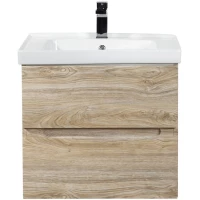 Тумба под раковину Art&Max Techno AM-Techno-600-2C-SO-LW823 57 см, подвесная, дуб мелфорд